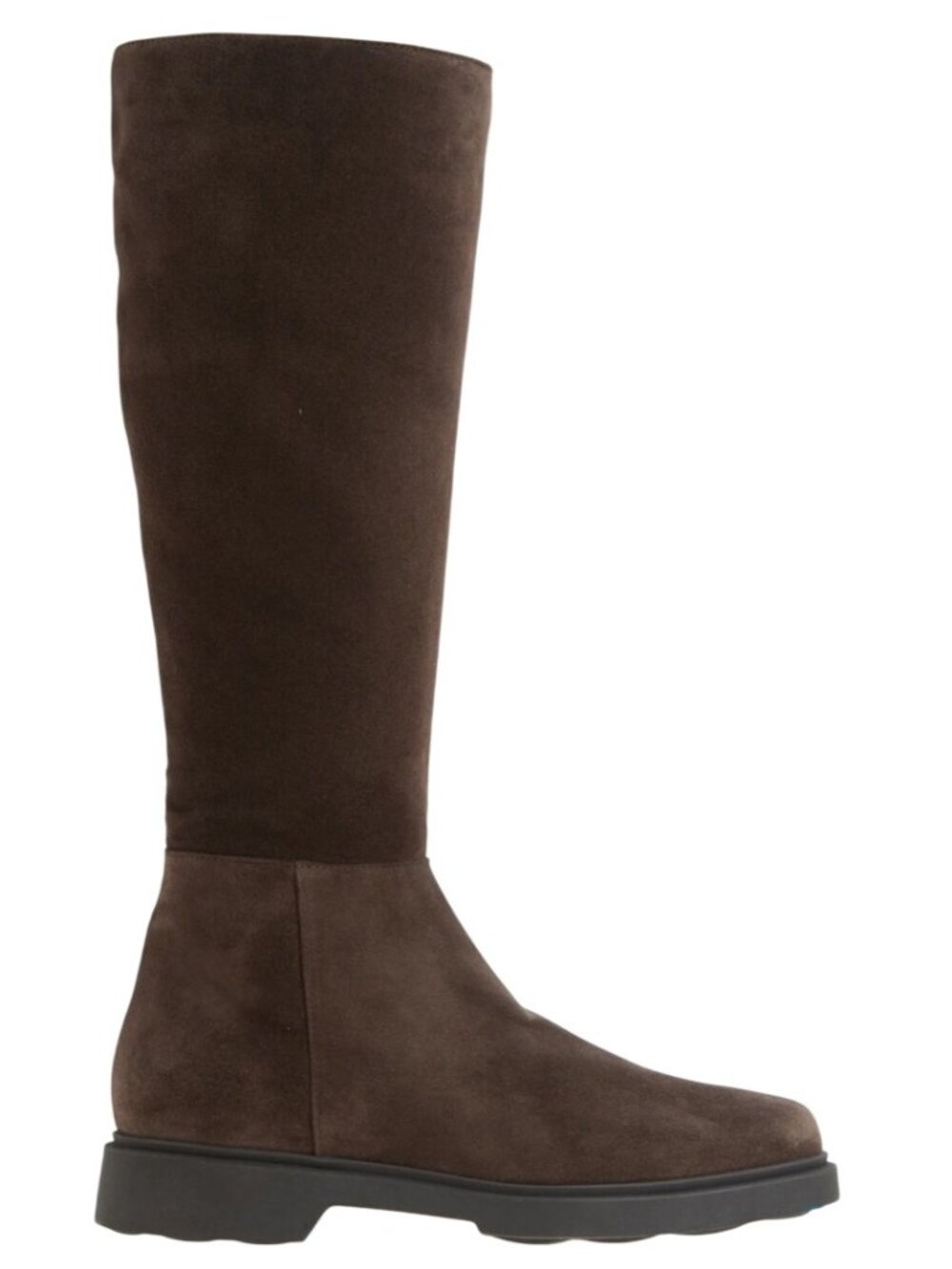 Aquatalia Halena Weatherproof Suede Tall Boots In Mocha With Side Zip Closure si